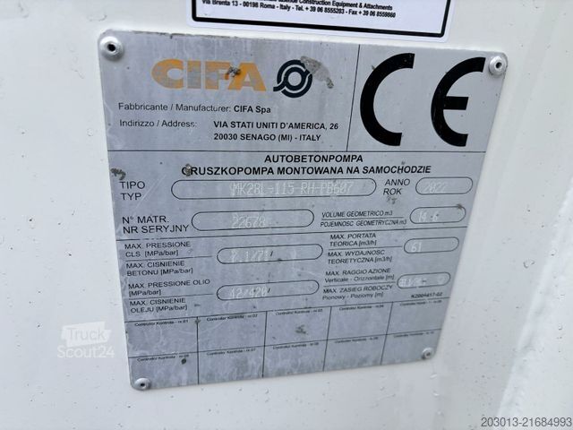 Camion pompe à béton MAN TGS 41.470 8x4 EURO6 PUMI CIFA MAGNUM MK28L