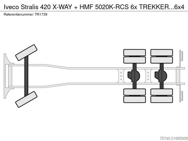 Crane Iveco Stralis 420 X-WAY + HMF 5020K-RCS 6x TREKKER + ...