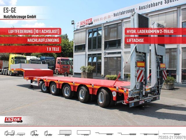 Semirremolque de plataforma baja FAYMONVILLE MAX Trailer MAX100 Semi-Tieflader 2tlg. Rampen