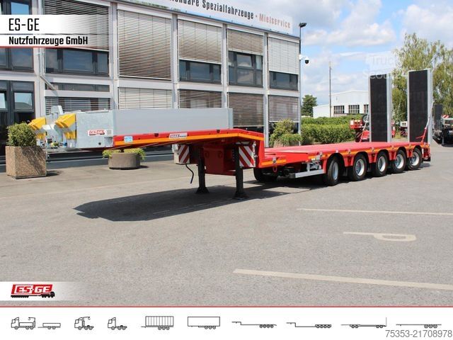 Semirremolque de plataforma baja FAYMONVILLE MAX Trailer MAX100 Semi-Tieflader 2tlg. Rampen