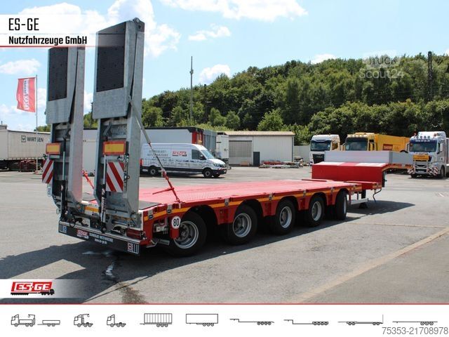 Semirremolque de plataforma baja FAYMONVILLE MAX Trailer MAX100 Semi-Tieflader 2tlg. Rampen