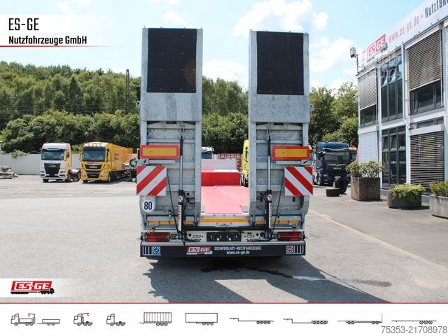Semirremolque de plataforma baja FAYMONVILLE MAX Trailer MAX100 Semi-Tieflader 2tlg. Rampen