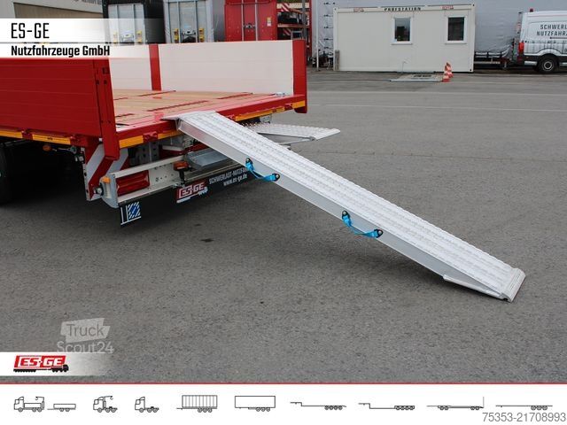 Remorque avec plate-forme de travail ES-GE Tandemanhänger - Bordwände, CV