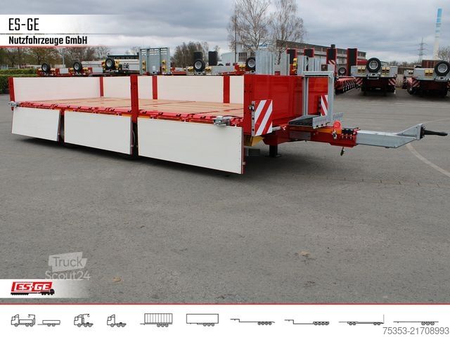 Remorque avec plate-forme de travail ES-GE Tandemanhänger - Bordwände, CV