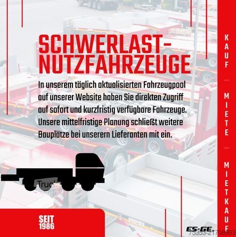 Remorque avec plate-forme de travail ES-GE Tandemanhänger - Bordwände, CV