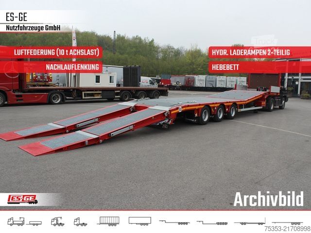 Semirremolque de plataforma baja FAYMONVILLE Multimax Plus Satteltieflader Hebebett