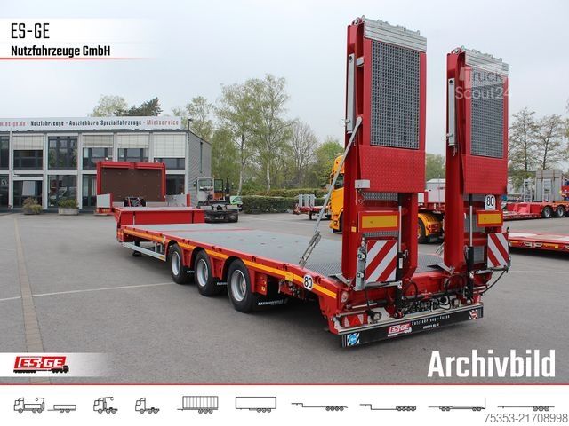 Semirremolque de plataforma baja FAYMONVILLE Multimax Plus Satteltieflader Hebebett