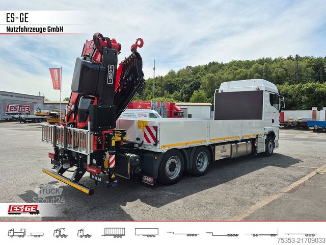 Lastebil med plan MAN TGX 26.480 6x2-4 LL CH mit Fassi F545RA.2.26