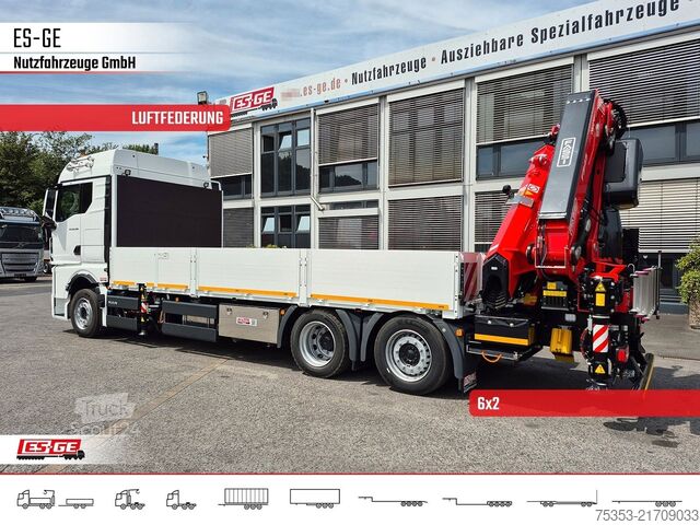 Lastebil med plan MAN TGX 26.480 6x2-4 LL CH mit Fassi F545RA.2.26