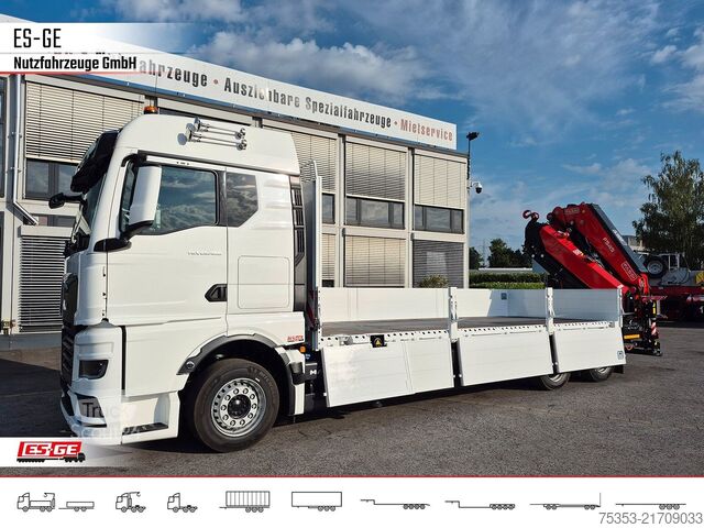 Lastebil med plan MAN TGX 26.480 6x2-4 LL CH mit Fassi F545RA.2.26