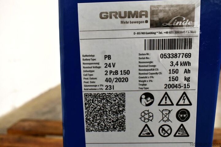 Akumulator do wózka widłowego GRUMA 24 Volt 2 PzB 150 Ah