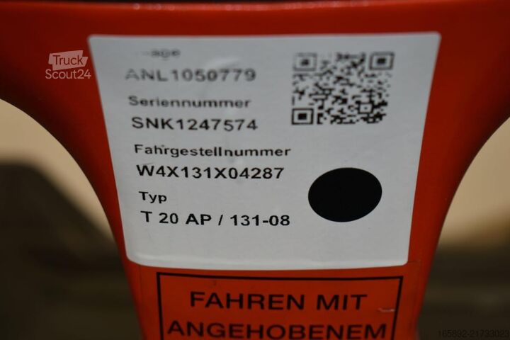 Stovintis elektrinis padėklų vežimėlis Linde T 20 AP 131-08