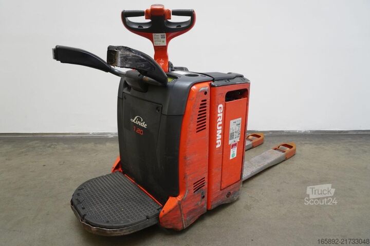 Stovintis elektrinis padėklų vežimėlis Linde T 20 AP 131