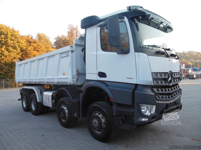 Kipper LKW MERCEDES-BENZ AROCS 4151, 8X6, MEILLER, BORDMATIC, AHK