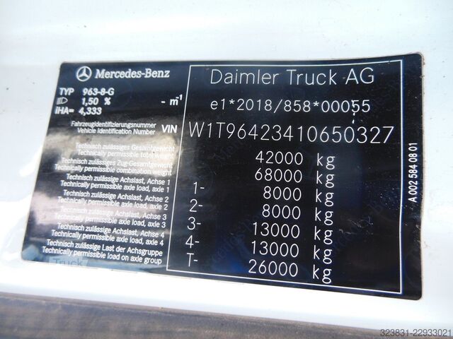 Dreiseitenkipper LKW MERCEDES-BENZ AROCS 4151, 8X6, MEILLER, BORDMATIC, AHK