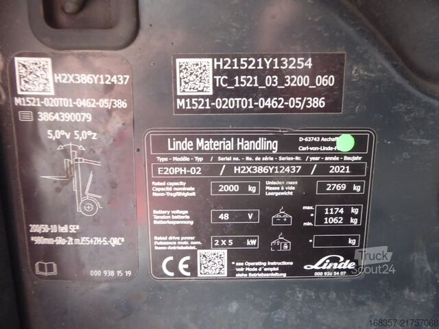 Frontgaffeltruck Linde E20PH-02
