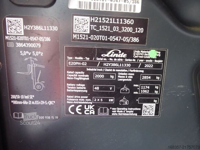 Frontgaffeltruck Linde E20PH-02