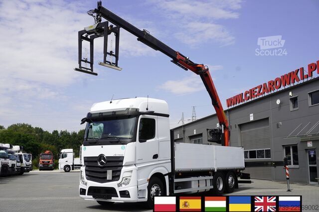 منصة مع رافعة Mercedes-Benz Actros 2545 MP5 / 90 tho. km / Palfinger