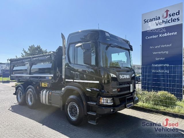 Camion-benne tricar Scania G 560 - 6x4 - MEILLER DSK BORDMATIK - NEW TIRES