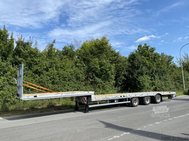 Låglastarsläpvagn Möslein ST 3-Plato 9,4  3 Achs Satteltieflader Plato 45 t GGfür Fertigteile, Baumaschinen oder Container