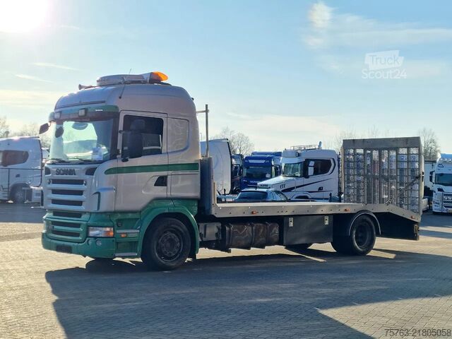 Furgão transportador de automóveis Scania R380 4x2 - Car transport / Flatbed - Ramp - Ful...