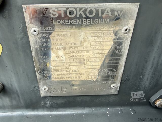 Remolque cisterna  2- Achs Stokota / 22.050 Liter