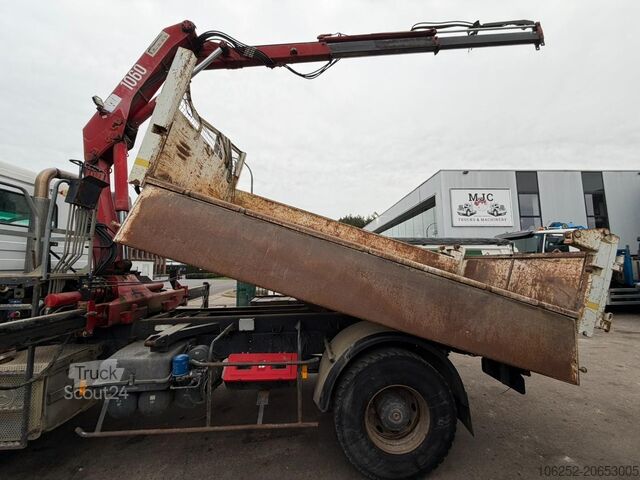 Tipper med kran Mercedes-Benz ACTROS 1832 MP2 4x2 2-WAY TIPPER + CRANE - HMF ...