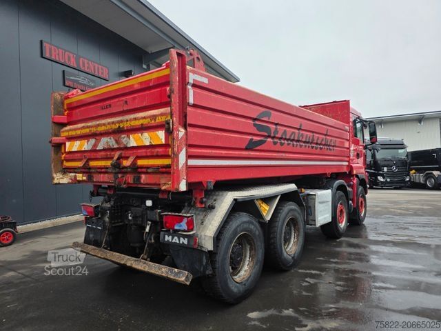 Camion ribaltabile trilaterale MAN TGS 35.500 / 8X4 / Meiller Bordmatik