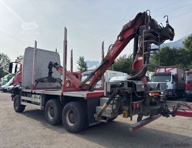 Φορτηγό μεταφοράς ξυλείας MERCEDES-BENZ AROCS 3348 6X6 HOLZ + PENZ 12Z + GSODAM TANDEM