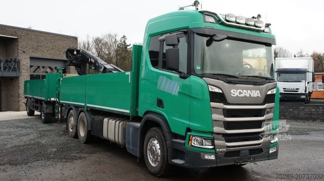 Бортовой грузовик SCANIA R500 6x2 Baustoffzug Kran HIAB 177 K-2 Pro