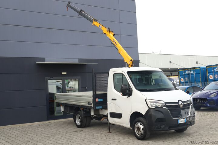 камион с платформа и кран Renault Master TC TP RG L3 T35 ICE CASSONE Casso