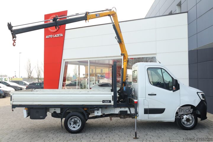 камион с платформа и кран Renault Master TC TP RG L3 T35 ICE CASSONE Casso