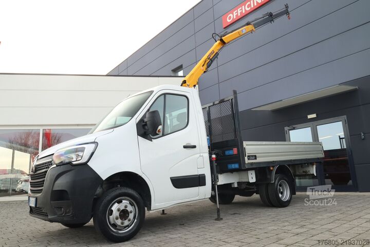 камион с платформа и кран Renault Master TC TP RG L3 T35 ICE CASSONE Casso