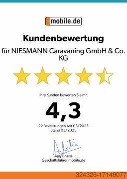 Wohnwagen Fendt Bianco Selection 465 TG Safety-Paket