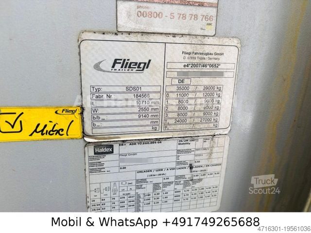 Billenős félpótkocsi FLIEGL DHKS 390 Stahl *50m³/Lift/Podest/Getreideöffnung