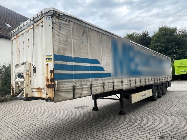 Auflieger mit Pritsche & Plane KRONE SD Plane Edscha Bordwände Plane Lenkachse