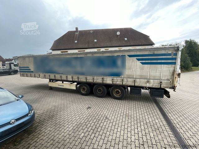 Auflieger mit Pritsche & Plane KRONE SD Plane Edscha Bordwände Plane Lenkachse