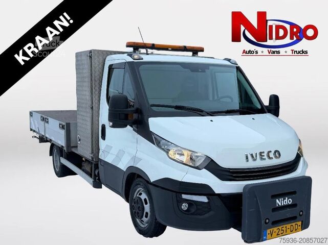 Platform truck with crane Iveco Daily 40C18 3.0 PICK-UP Amco Veba 602T KRAAN Eu...