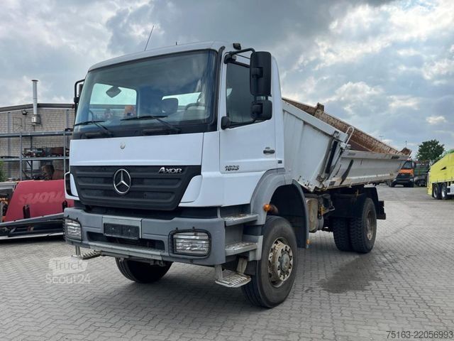Kolmisivuinen kippiauto MERCEDES-BENZ Axor 1823 AK 4x4 2-Achs Allradkipper Meiller