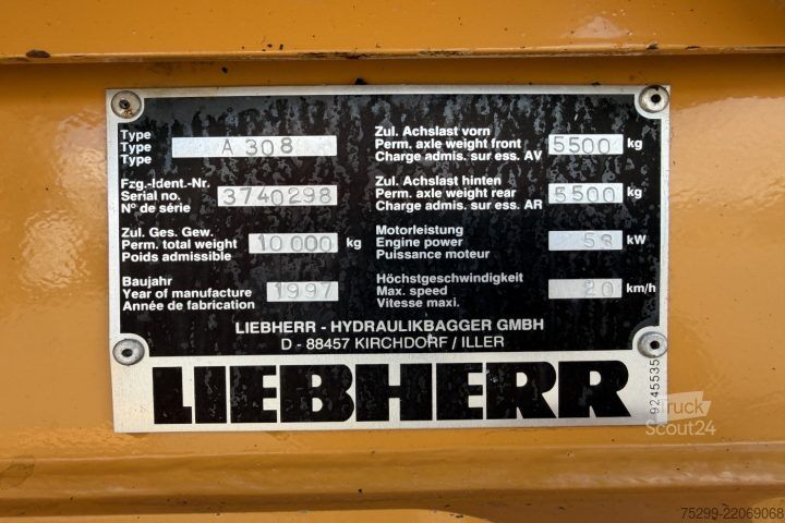 Rolo compactador Liebherr 308 Mobilbagger / Swiss-Vehicle