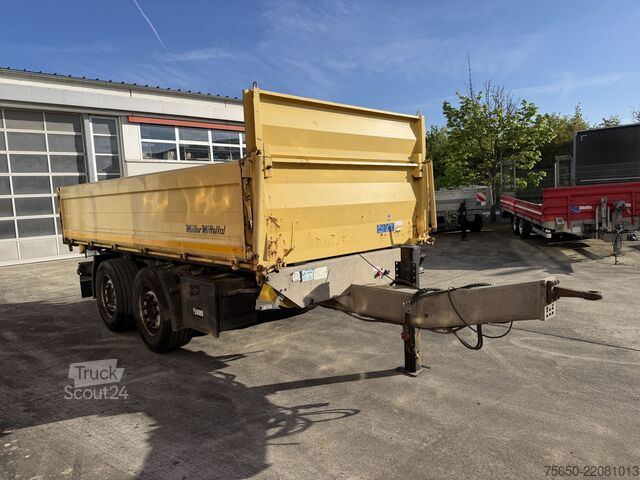 Tresidet tipvognstrailer Müller Mitteltal KA-TA-RT 18,0  18 t Tandemkipper- Tieflader