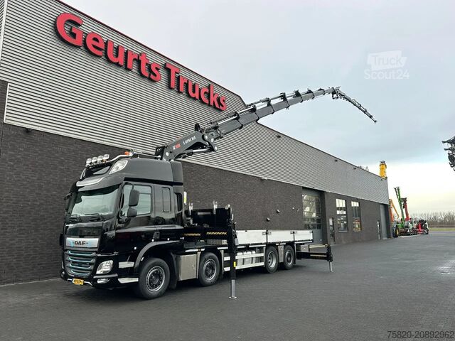 Autokrāna kravas automašīna DAF CF 450 8X2 + HIAB 858E-8 + JIB 150X-6 JDC KRAAN...
