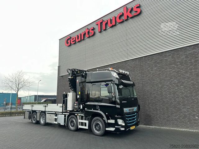 Autokrāna kravas automašīna DAF CF 450 8X2 + HIAB 858E-8 + JIB 150X-6 JDC KRAAN...