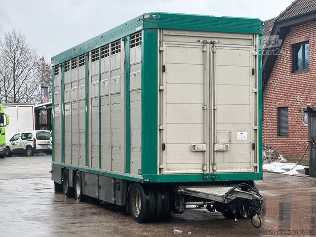 Remorcă pentru transport cai MENKE-JANZEN 3.Stock Viehanhänger Aggregat/Hubdach/Liftachse