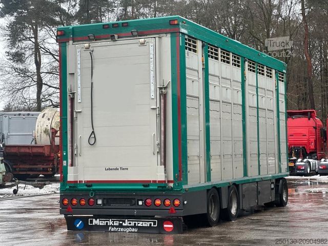 Remorcă pentru transport cai MENKE-JANZEN 3.Stock Viehanhänger Aggregat/Hubdach/Liftachse