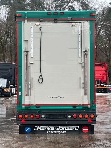 Remorcă pentru transport cai MENKE-JANZEN 3.Stock Viehanhänger Aggregat/Hubdach/Liftachse