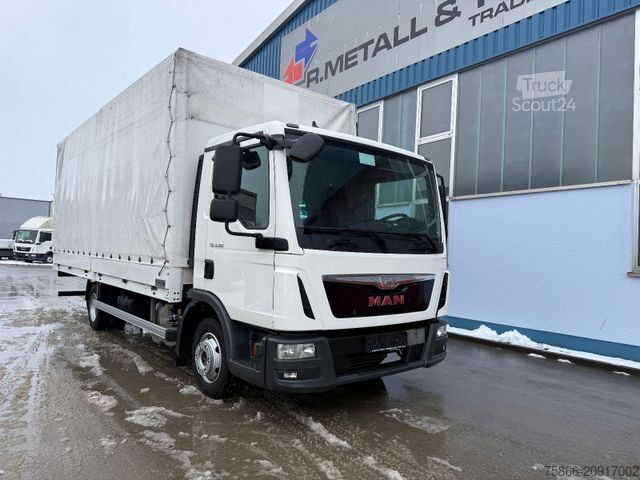 Samochód dostawczy z plandeką MAN 8.180 TGL BL Schiebeplane Klima 3 Sitzer