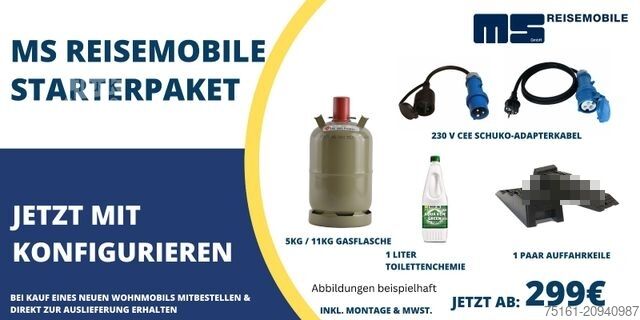 Halvintegreret autocamper EURAMOBIL PROFILA T 726 EF / -2025-/RAUMBAD & EINZELBETTEN