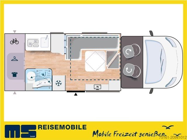 Camping-car semi-intégré CHAUSSON 660 TITANIUM / -2026 - / 165PS-8G. / XXL-HUBBETT