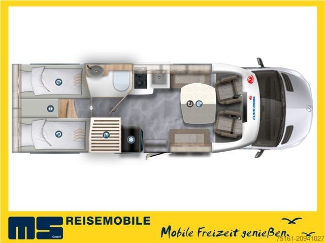 Half-integraal camper EURAMOBIL PROFILA T 726 EF / -2025-/ MONDIAL PLUS & S-PAKE